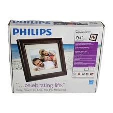 Philips Digital Photoframe 10.4" LCD Panel Mocha Wood Frame SPF3400C