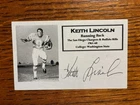 Keith Lincoln signed 3x5 index card, WA State, AFL Chargers, All Star, D. 2019