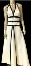Scott McClintock Black & White Formal Prom Halter Gown Dress 4(fits like 0)