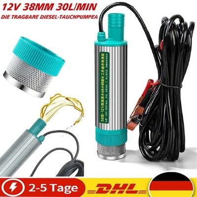 12V 38mm 30L/Min Auto Edelstahl Tauchpumpe Diesel Öl Pumpe Wasserpumpe Transfer