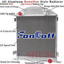 Aluminum 4 Row Radiator For 1928-29 Ford Model-A Chevy Engine Configuration