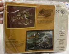 The Creative Circle SANDPIPERS Kit 0326 Embroidery Made in USA Vintage #7
