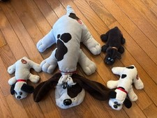 Vintage 1985 Pound Puppies - Large 17" Plush 3 Small 8" Plush Tonka