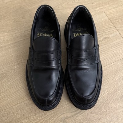 Tricker's James Leather Penny Loafers UK6 Black
