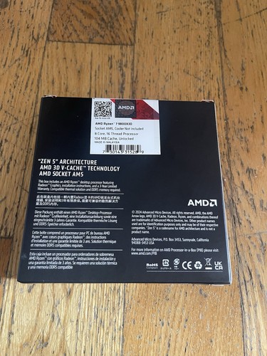 AMD Ryzen 7 9800X3D CPU – .7GHZ 8‑Core / 16‑Thread – AM5 – Factory New - Picture 4 of 10
