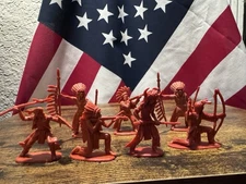 Arifax Vintage Red Native American Plastic 2” Toys