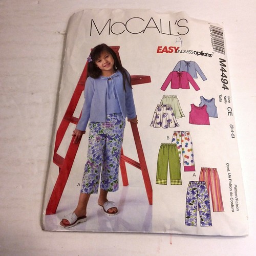 Lot of 9 Girls' Girl's Used Sewing Patterns Sizes 2 to 8 - Picture 3 of 10