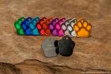 Tiermarke Hundemarke Anh&auml;nger Pfote Klein mit Gravur