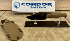 Condor Fighter Knife Fixed Blade Knife HIP Brown CTK1831-4.9-HC