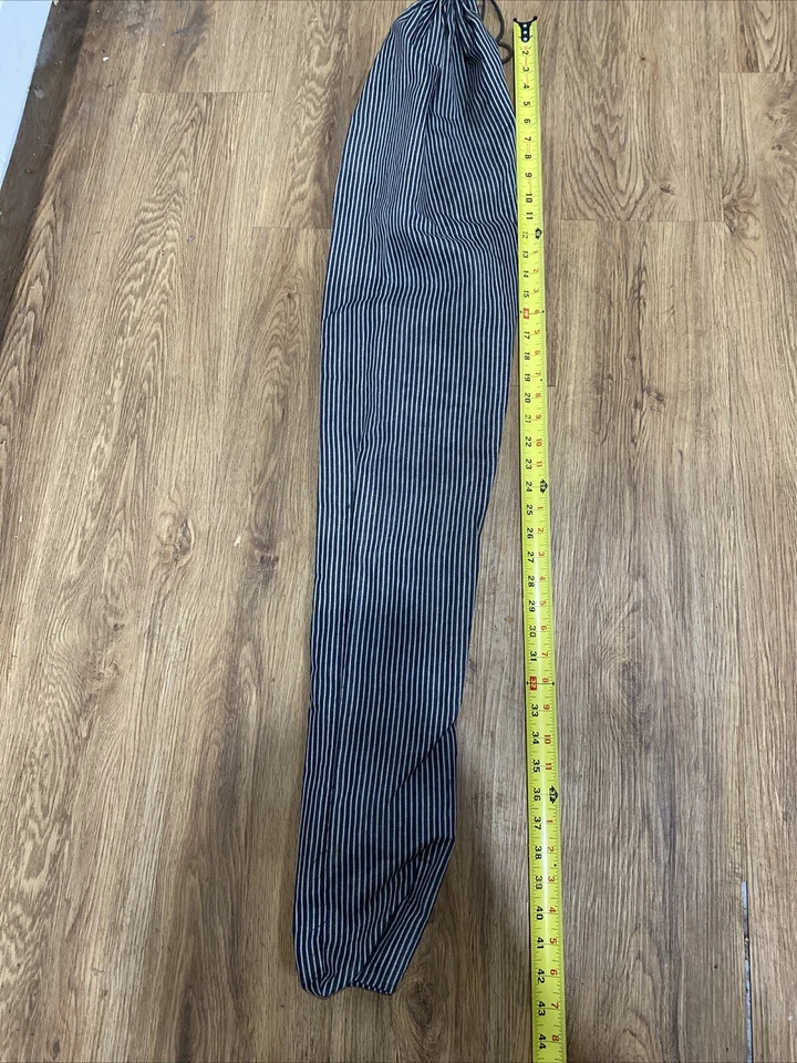 Raro estuche de colección de caña de pescar a rayas blancas y negras calcetín suave 46” Foto 4 de 4