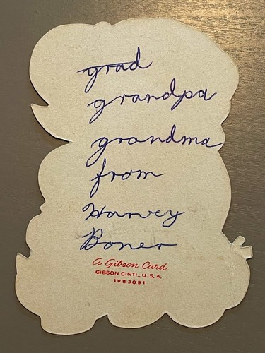 Vintage A Gibson Valentine Card Cowboy Dog - I'm After Your Heart - Bild 2 von 2