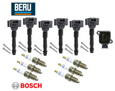 OEM Ignition Coil & Spark Plug Platinum (6sets) Beru Bosch for Porsche 911 Turbo