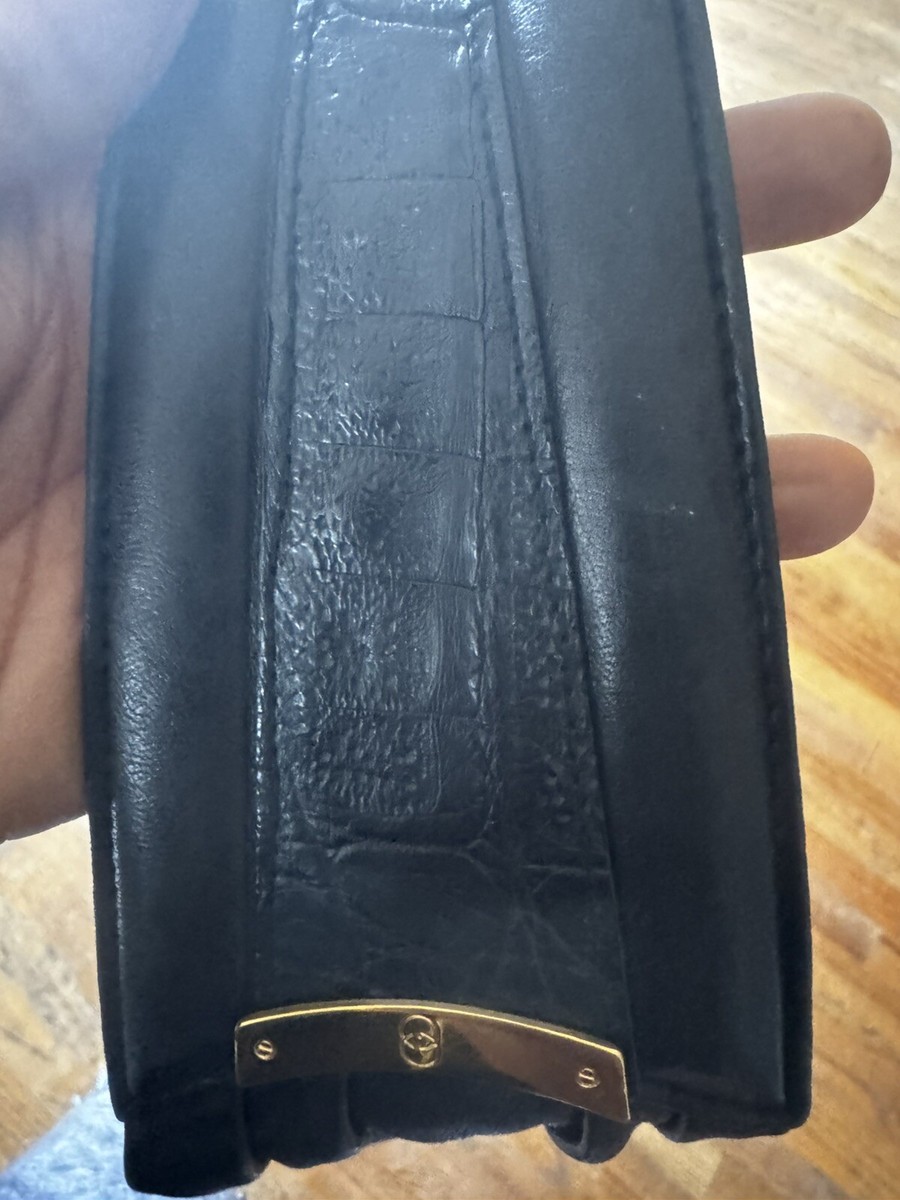 Entrupy Authenticated COA Designer Gucci Black Wide Waist Womens Belt Xs- S 7/28 Entrupy Authenticated COA Designer Gucci Black Wide Waist  main image 2