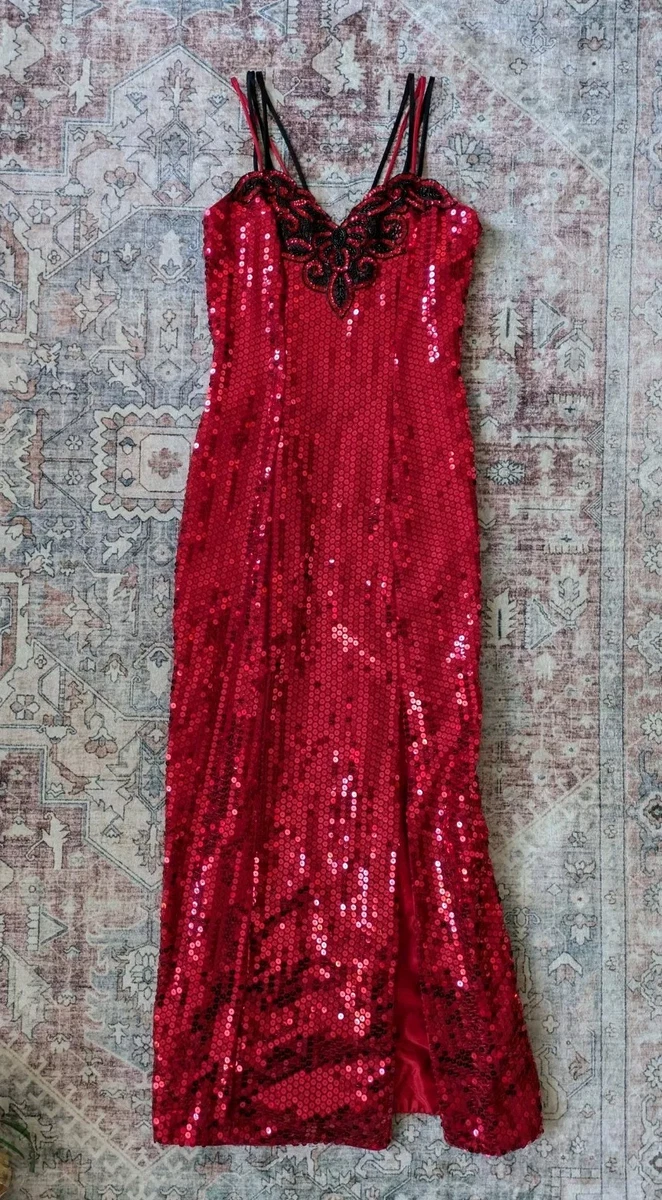 red sequin dress ebay ALEXANDRE VAUTHIER SEQUIN DRESS FR38