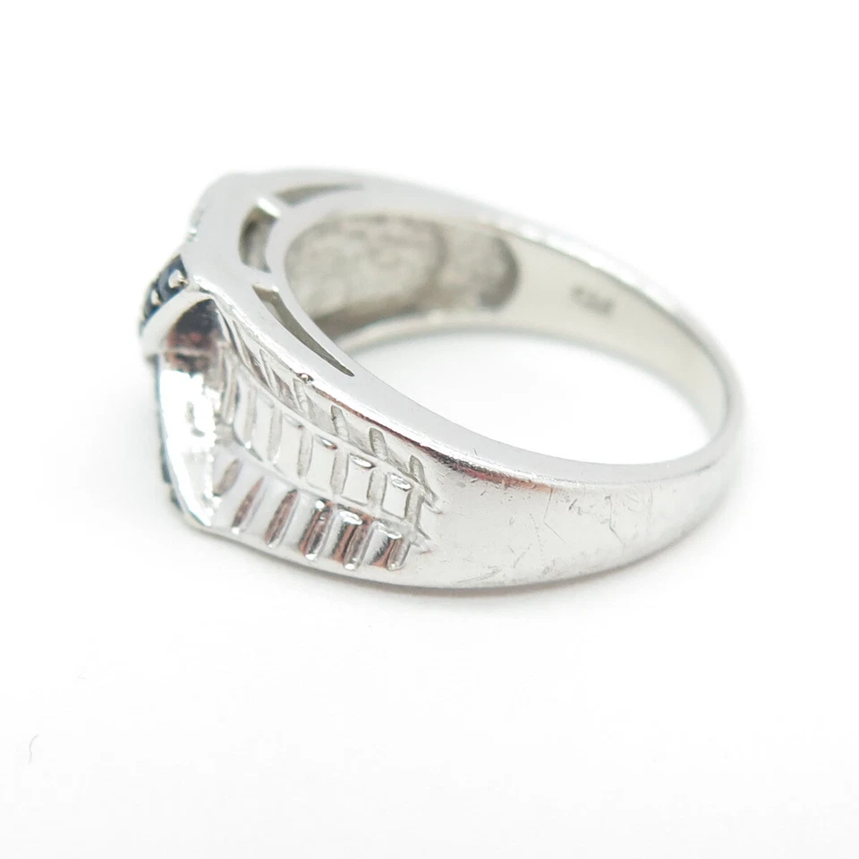 Anillo PHILLIP GAVRIEL 925 Plata de Ley Zafiro Real "X" Talla 8 Foto 4 de 4