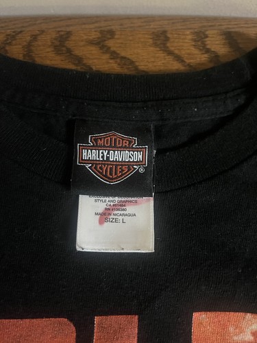 Harley Davidson Michigan City IN Black Long Sleeve Graphic Tee Size L - Picture 4 of 8