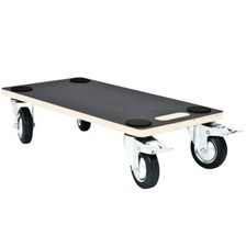 4 Wheel Wooden Transport Roller Dolly Platform Furniture Warehouse Trolley 58x30