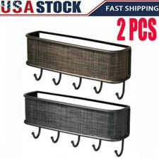 Key Holder Mail Rack Entryway Wall Mount Hook Shelve Key Organizer Letter Sorter