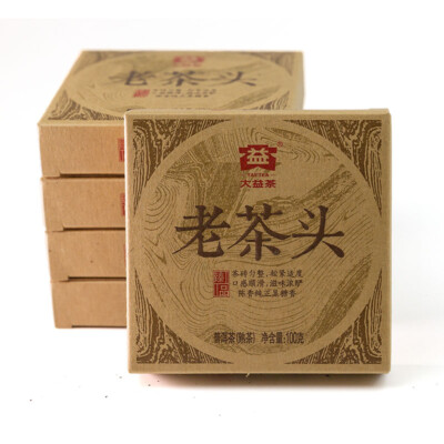 2014 TAETEA Lao Cha Tou Dayi Menghai Puerh Puer Ripe Tea Brick 100g 1401 Batch