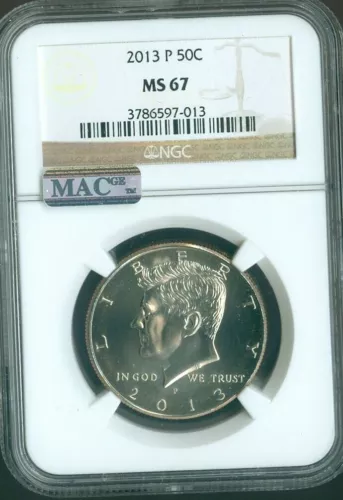 2013-P KENNEDY HALF DOLLAR NGC MS-67 MAC QUALITY✔️