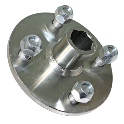 4 x 4 Wheel Hub (7/8'' or 1'' Hex Bore) Galvanized 4'' Bolt Circle Manco Go Kart