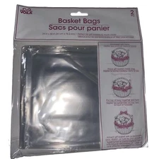 Large Basket Bags  Cellophane Wrap Plastic Bag Baskets gifts 24x30 Clear