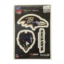 Team ProMark NFL Baltimore Ravens Die-Cut Decal Sticker 3-Pack Made in U.S.A