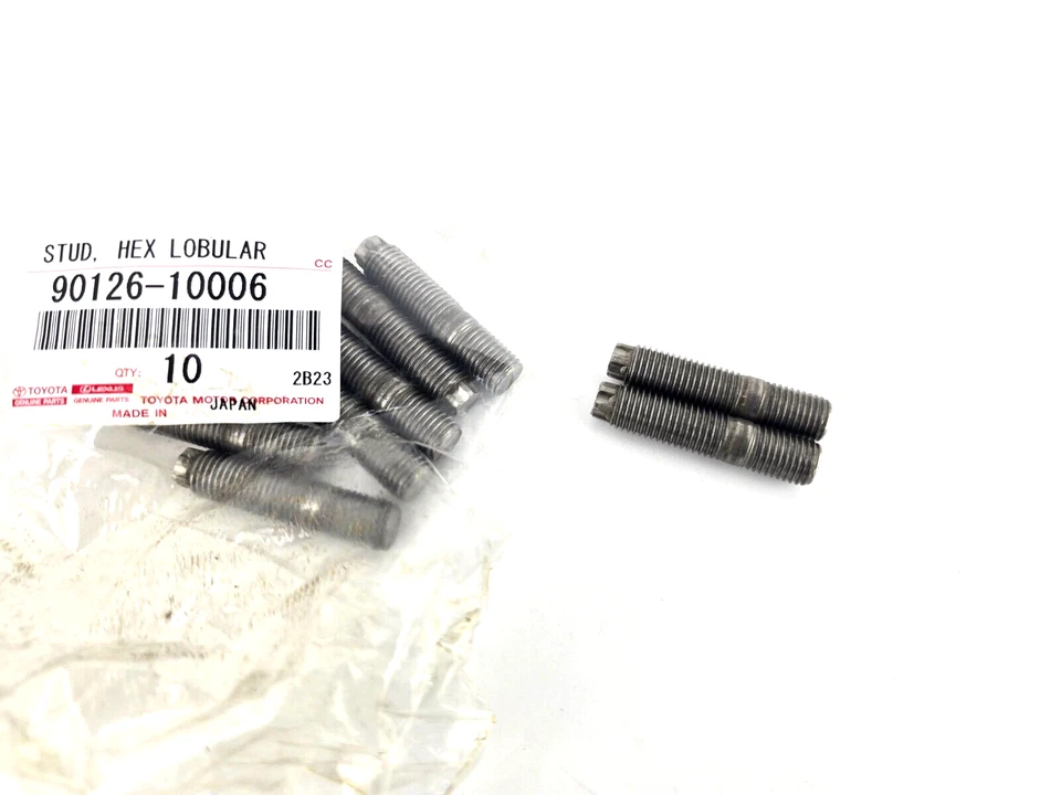 Par de 2 peças parafusos sextavados de escape Toyota Land Cruiser 90126-10006 1992-2007 - Imagem 2 de 2