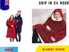 Wearable Blanket Hoodie Comfy Oversized Adult Fleece Sweatshirt Winter Warm