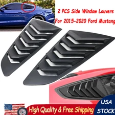 Side Quarter Window Louvers Rear Sun Shade Cover for Ford Mustang 2015-2020