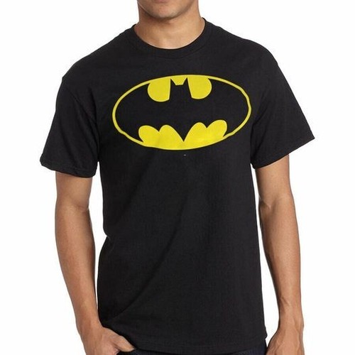 DC Comics Herren T-Shirt - Batman Basic Logo, Schwarz