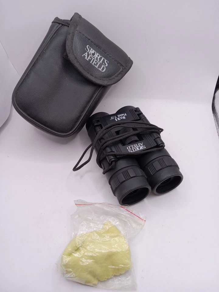 HUNTING SPORTS AFIELD 8x21 Field 7 BINOCULARS USED IN CASE Vintage - Image 2 of 4