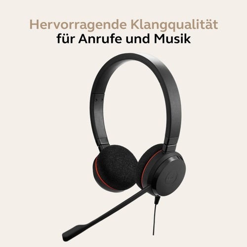 Jabra Evolve 20 Stereo Headset mit Mikrofon USB-C - Afbeelding 2 van 4