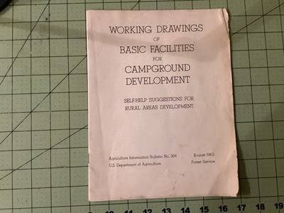 VINTAGE Working Drawings Of Basic Facilities For Campground Development Booklet