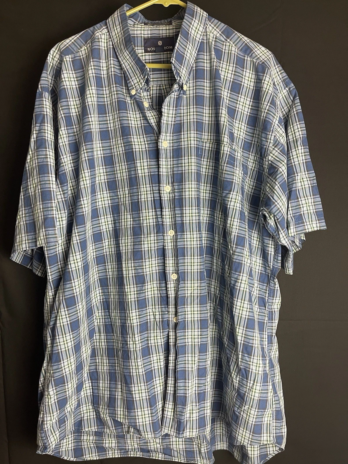 Nordstrom Short Sleeve Shirt Plaid Flannel Men’s/Outdoor Fishing Men Polo Shirt