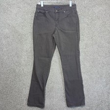 Bandolino Straight Jeans Womens 8 Gray Charcoal Wash Mid Rise Stretch 30x31