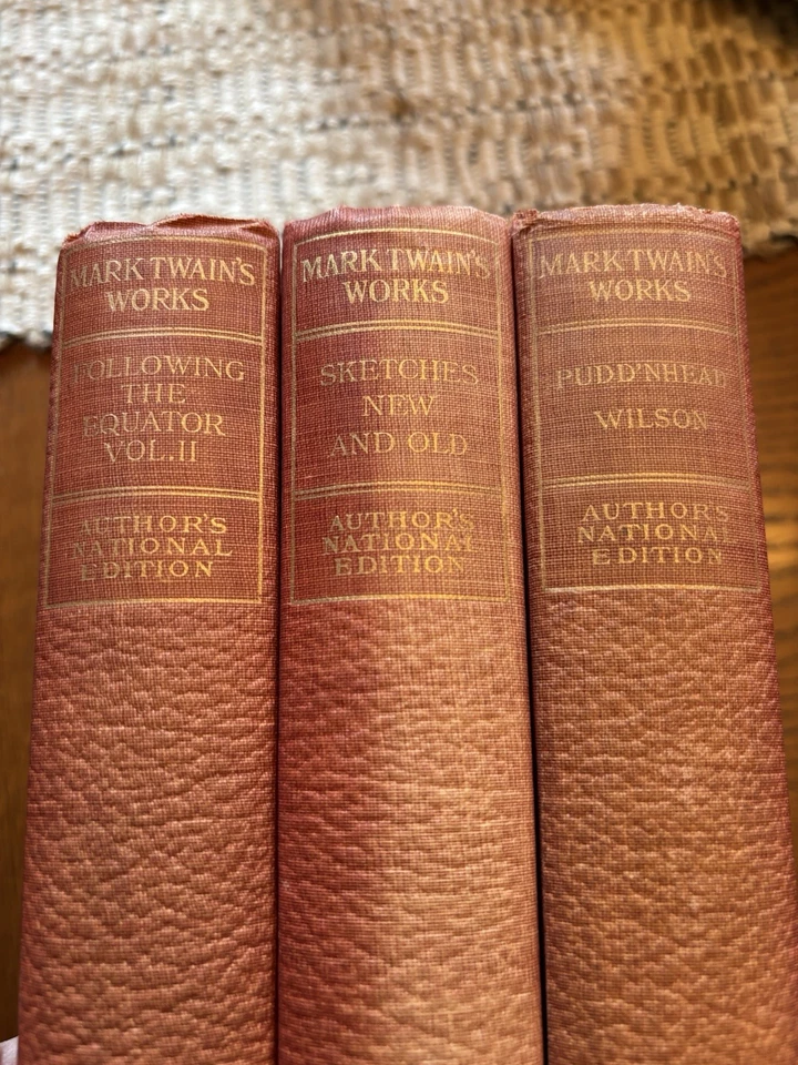 Mark Twain’s Works, Author National Edition, Set Of 3, Signed: Mark Twain (stamp - Image 2 of 4
