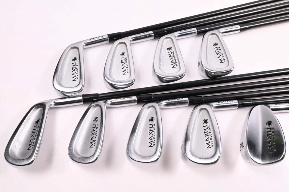 Maxfli Revolution Black Dot Irons / 3-PW+SW / Stiff Flex True Temper EI-70 - Image 2 of 4