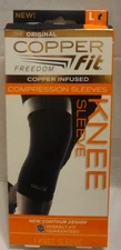 Copper Fit Freedom Knee Compression Sleeve Copper Infused LARGE Unisex NIB