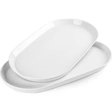 16" Large Serving Platter - Oval Large Serving Tray, Ceramic Turkey Platters,...