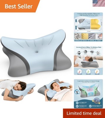 Orthopedic Fishtail Neck Pillow for Side Sleepers - Cooling & Breathable Comfort