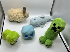 Lote de Peluche Minecraft Cabra Peluda Creeper Verde Oveja Delfín Pixal Pal Niños Juegos