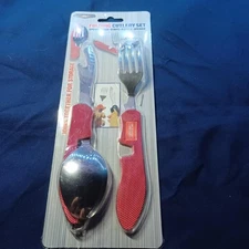 Shawshank Camping Survival Spoon Knife Fork Joins Together Folding Cutlery Set
