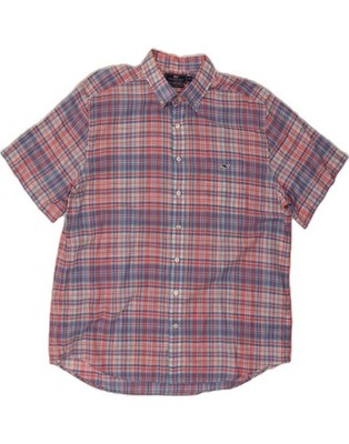 VINEYARD VINES Herren Slim Fit Kurzarm Hemd XL blau kariert Baumwolle AE01
