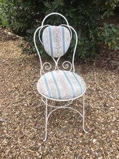 French Style Beresford & Hicks  Wrought Iron Chair Upholstered Seat & Back Rest