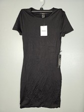 NWT! FOREVER 21 SCULPT Size XS Women's Black Dress BodyCon Stretch Mini/Short