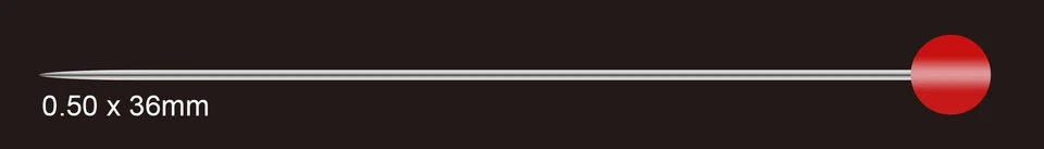 Pasadores rojos afilados para telas delgadas cabeza de vidrio a prueba de hierro 36 mm 1 lb Japón Foto 3 de 3