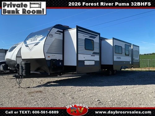 26 Forest River Palomino Puma 32BHFS Bunk Room Travel Trailer Towable RV Camper