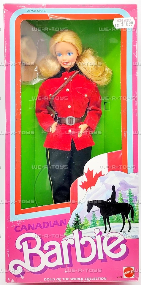 Muñeca Barbie Colección Muñecas Canadienses del Mundo 1987 Mattel 4928 Foto 2 de 4