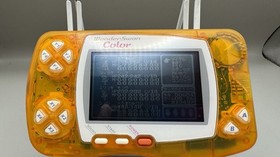 Bandai WonderSwan Color Orange Bundle with 2 Games Tested and Working